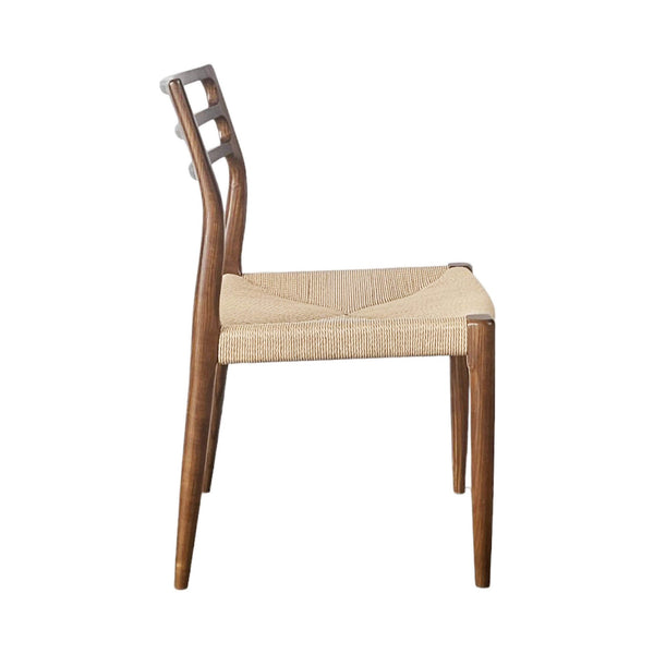 Lh Imports Java Dining Chair - Elegant Solid Ash Wood Frame With Hand-woven Design For Timeless Décor Brown Ash Wood,Natural Paper Rope Jav025-wal
