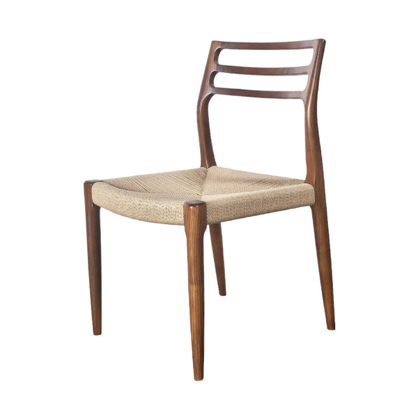 Lh Imports Java Dining Chair - Elegant Solid Ash Wood Frame With Hand-woven Design For Timeless Décor Brown Ash Wood,Natural Paper Rope Jav025-wal