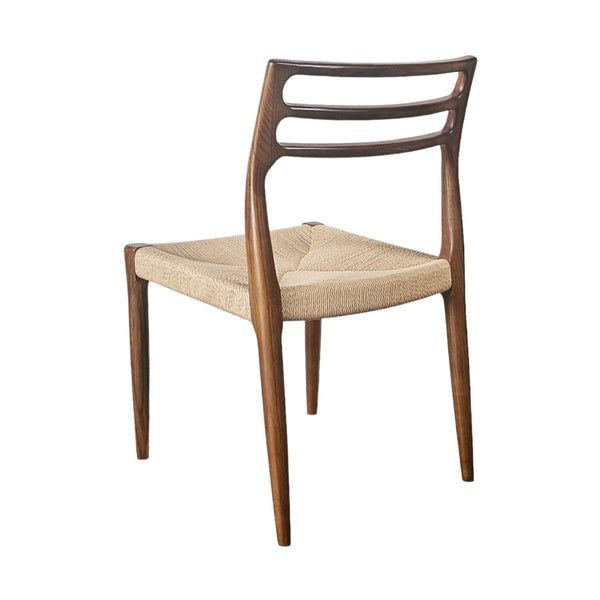 Lh Imports Java Dining Chair - Elegant Solid Ash Wood Frame With Hand-woven Design For Timeless Décor Brown Ash Wood,Natural Paper Rope Jav025-wal