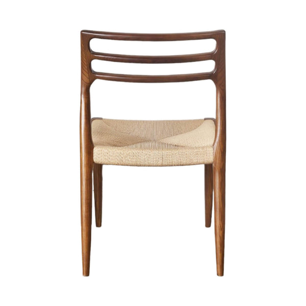 Lh Imports Java Dining Chair - Elegant Solid Ash Wood Frame With Hand-woven Design For Timeless Décor Brown Ash Wood,Natural Paper Rope Jav025-wal