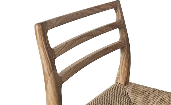 Lh Imports Java Counter Stool - Elegant Hand-woven Design With Solid Ash Frame For Stylish Home Decor Brown Ash Wood,Natural Paper Rope,Metal Jav026-nat