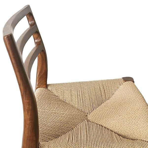 Lh Imports Java Counter Stool - Elegant Hand-woven Design With Solid Ash Frame For Stylish Home Decor Brown Ash Wood,Natural Paper Rope,Metal Jav026-wal