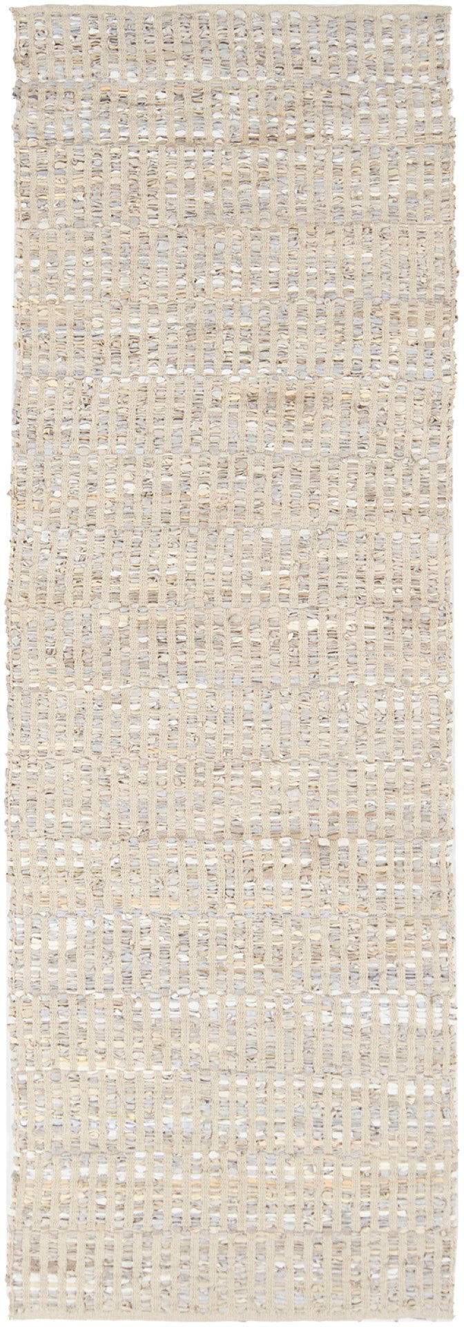 Chandra Rugs Hand-woven Luxurious Reversible Rug – Handmade Leather & Cotton Blend For Stylish Home Decor Grey,Tan Leather,Cotton Jaz17001-2676