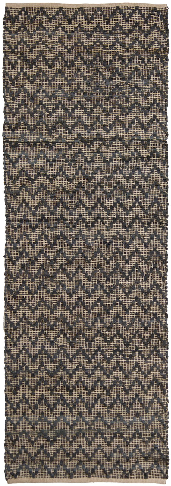 Chandra Rugs Hand-woven Reversible Rug - Artisan Crafted, Luxurious Leather & Jute Blend For Stylish Home Décor Tan,Grey Leather,Cotton,Jute Jaz17002-2676