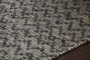 Chandra Rugs Hand-woven Reversible Rug - Artisan Crafted, Luxurious Leather & Jute Blend For Stylish Home Décor Tan,Grey Leather,Cotton,Jute Jaz17002-2676