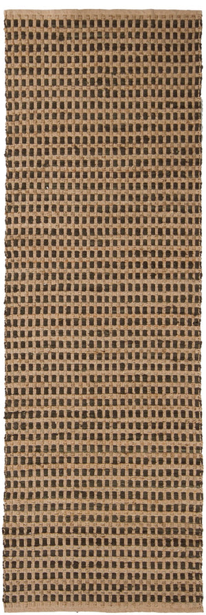 Chandra Rugs Hand-woven Contemporary Reversible Rug - Luxurious Cotton & Jute Design For Stylish Home Décor Tan,Black Cotton,Jute Jaz17003-2676