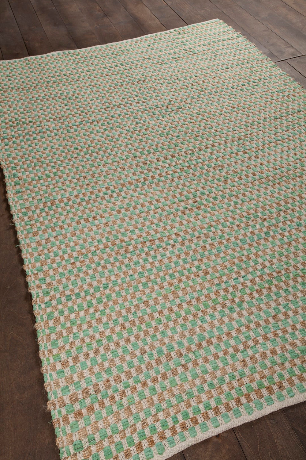 Chandra Rugs Hand-woven Contemporary Reversible Rug - Luxurious Cotton & Jute Blend For Stylish Home Décor Tan,Green Cotton,Jute Jaz17004-2676