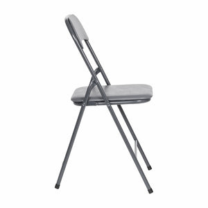 English Elm Madison 5-Piece Folding Card Table and Chair Set for Game Nights, Gatherings & Extra Seating Gray 33.5"W x 33.5"D x 27.75"H JB-1-GY-GG