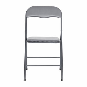 English Elm Madison 5-Piece Folding Card Table and Chair Set for Game Nights, Gatherings & Extra Seating Gray 33.5"W x 33.5"D x 27.75"H JB-1-GY-GG