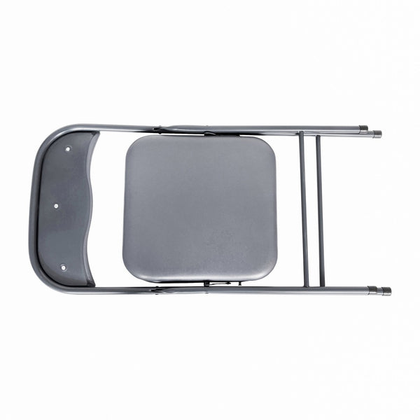 English Elm Madison 5-Piece Folding Card Table and Chair Set for Game Nights, Gatherings & Extra Seating Gray 33.5"W x 33.5"D x 27.75"H JB-1-GY-GG