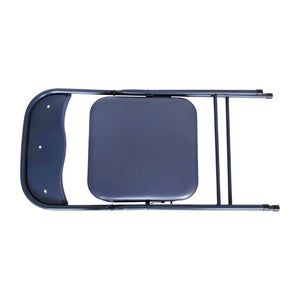 English Elm Madison 5-Piece Folding Card Table and Chair Set for Game Nights, Gatherings & Extra Seating Navy 33.5"W x 33.5"D x 27.75"H JB-1-NV-GG