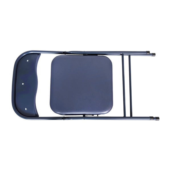 English Elm Madison 5-Piece Folding Card Table and Chair Set for Game Nights, Gatherings & Extra Seating Navy 33.5"W x 33.5"D x 27.75"H JB-1-NV-GG