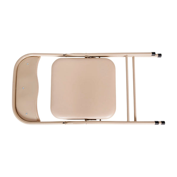 English Elm Madison 5-Piece Folding Card Table and Chair Set for Game Nights, Gatherings & Extra Seating Tan 33.5"W x 33.5"D x 27.75"H JB-1-TAN-GG