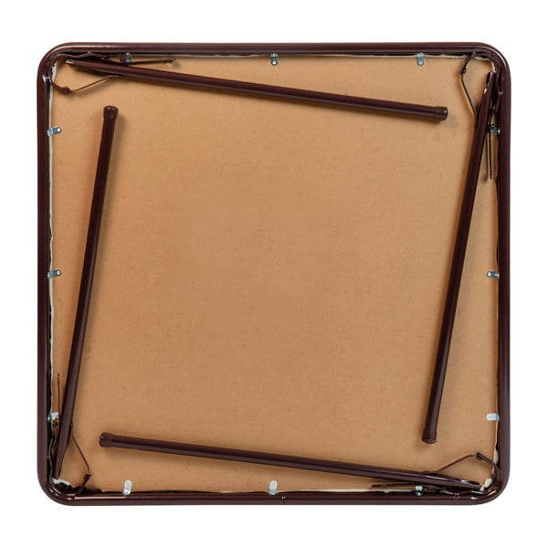 English Elm Madelyn Folding Card Table for 4 - Versatile, Lightweight Design for Game Nights and Dining Events Brown 33.5"W x 33.5"D x 27.75"H JB-2-BR-GG