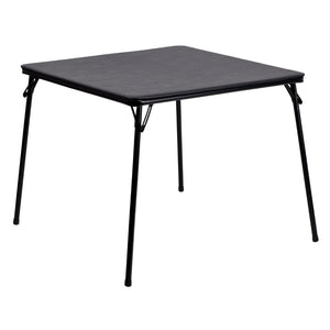 English Elm Madelyn Folding Card Table for 4 - Versatile, Lightweight Design for Game Nights and Dining Events Black 33.5"W x 33.5"D x 27.75"H JB-2-GG