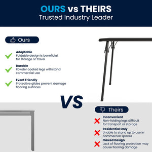 English Elm Madelyn Folding Card Table for 4 - Versatile, Lightweight Design for Game Nights and Dining Events Black 33.5"W x 33.5"D x 27.75"H JB-2-GG