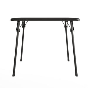 English Elm Madelyn Folding Card Table for 4 - Versatile, Lightweight Design for Game Nights and Dining Events Black 33.5"W x 33.5"D x 27.75"H JB-2-GG