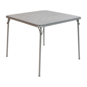 English Elm Madelyn Folding Card Table for 4 - Versatile, Lightweight Design for Game Nights and Dining Events Gray 33.5"W x 33.5"D x 27.75"H JB-2-GY-GG