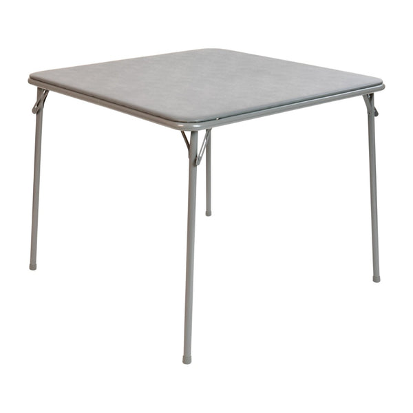 English Elm Madelyn Folding Card Table for 4 - Versatile, Lightweight Design for Game Nights and Dining Events Gray 33.5"W x 33.5"D x 27.75"H JB-2-GY-GG