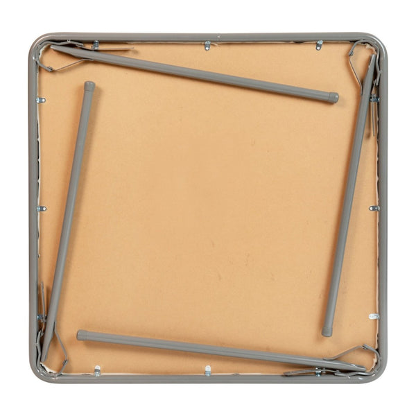 English Elm Madelyn Folding Card Table for 4 - Versatile, Lightweight Design for Game Nights and Dining Events Gray 33.5"W x 33.5"D x 27.75"H JB-2-GY-GG