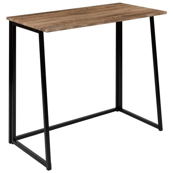 English Elm Walker Small Rustic Natural Folding Computer Desk - Compact, Stylish Workspace for Home & Office JB-YJ354D-GG