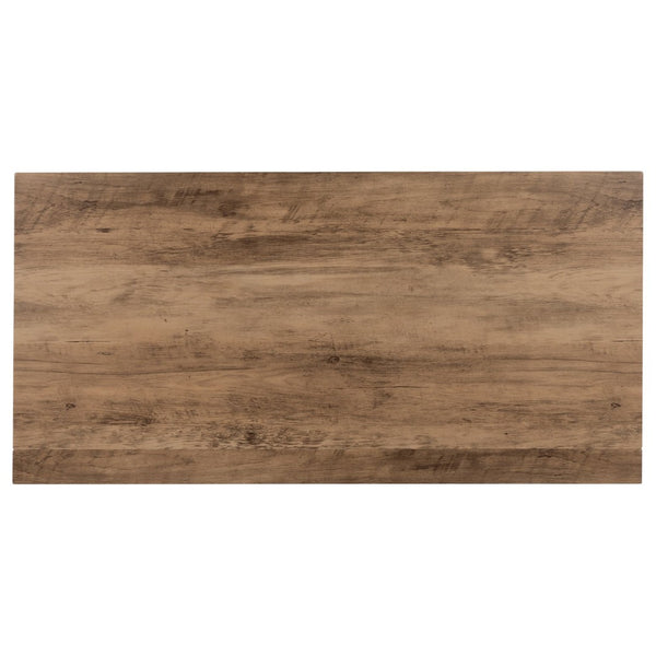 English Elm Walker Small Rustic Natural Folding Computer Desk - Compact, Stylish Workspace for Home & Office JB-YJ354D-GG