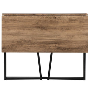 English Elm Walker Small Rustic Natural Folding Computer Desk - Compact, Stylish Workspace for Home & Office JB-YJ354D-GG