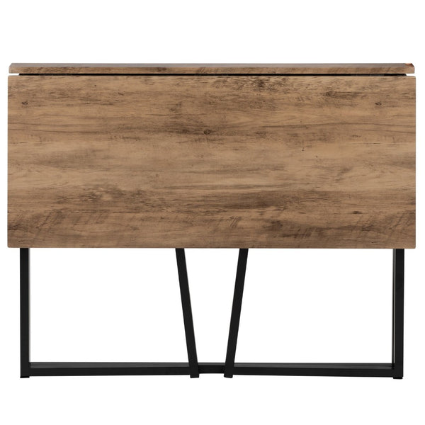 English Elm Walker Small Rustic Natural Folding Computer Desk - Compact, Stylish Workspace for Home & Office JB-YJ354D-GG
