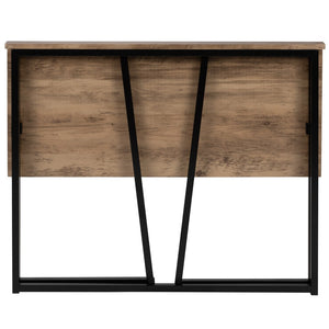 English Elm Walker Small Rustic Natural Folding Computer Desk - Compact, Stylish Workspace for Home & Office JB-YJ354D-GG
