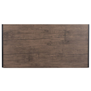 English Elm Walker Rustic Industrial Folding Computer Desk - Compact, Space-Saving Workstation for Home & Office JB-YJ354F-GG