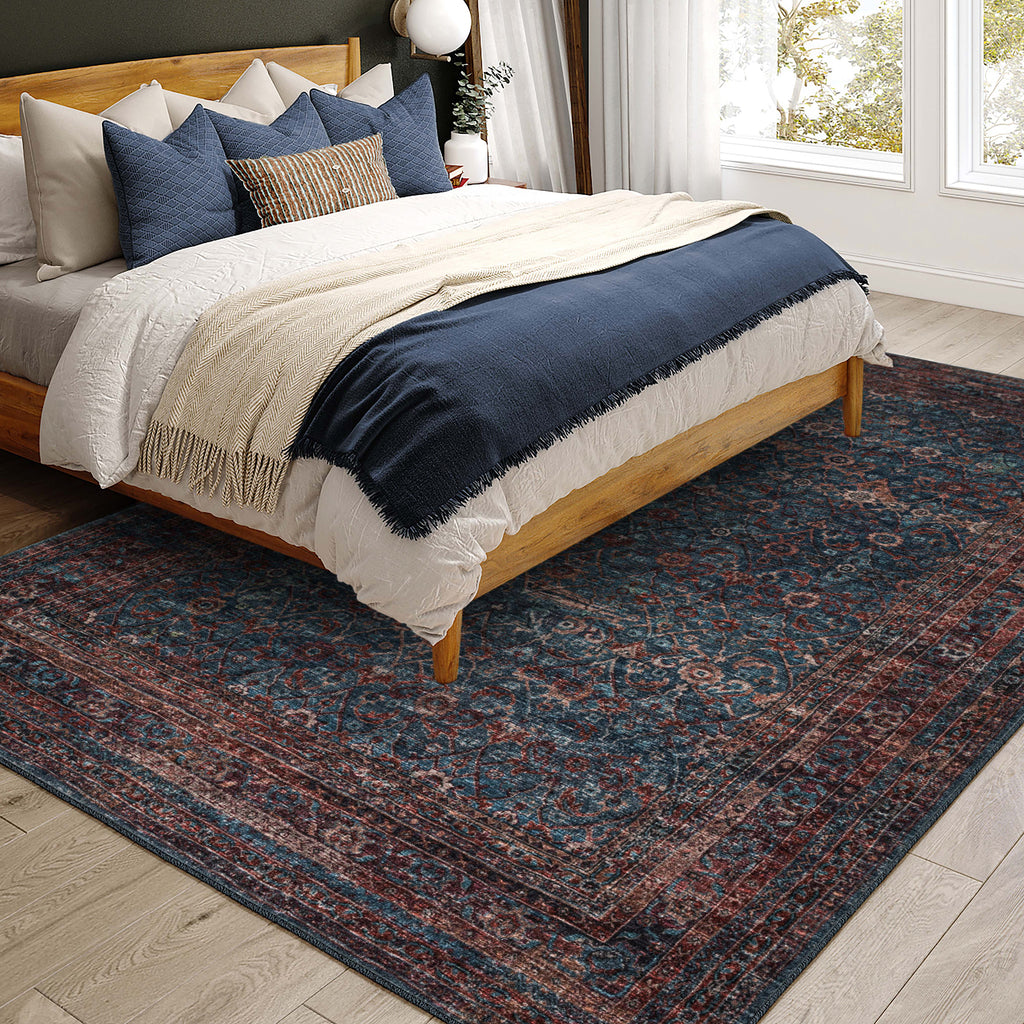 Dalyn Rugs Jericho JC7 Tufted 100% Polyester Traditional Rug Navy 9' x 12' JC7NA9X12