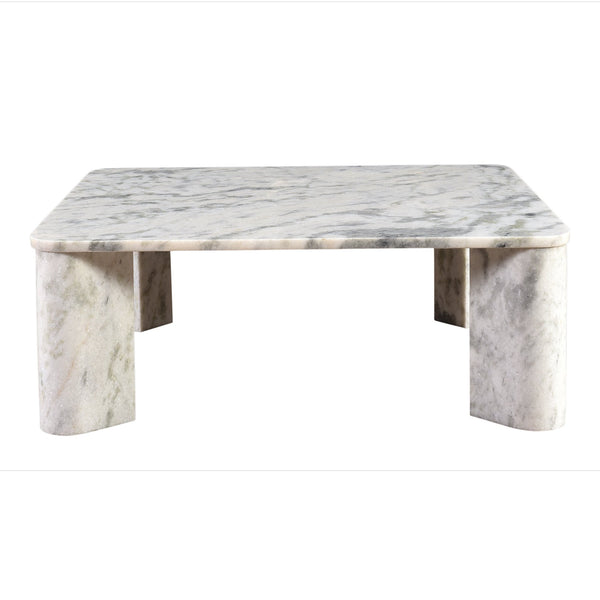 Moe's Home Segment Coffee Table - Unique Marble Striations And Soft Edges For A Stunning Modern Living Space Grey Raj Grey Marble Jd-1048-15-0