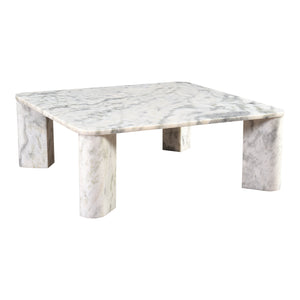 Moe's Home Segment Coffee Table - Unique Marble Striations And Soft Edges For A Stunning Modern Living Space Grey Raj Grey Marble Jd-1048-15-0