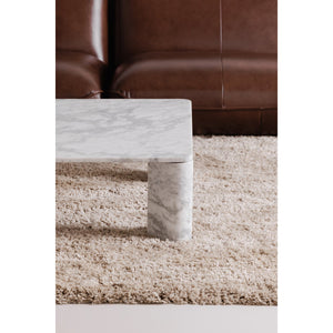 Moe's Home Segment Coffee Table - Unique Marble Striations And Soft Edges For A Stunning Modern Living Space Grey Raj Grey Marble Jd-1048-15-0