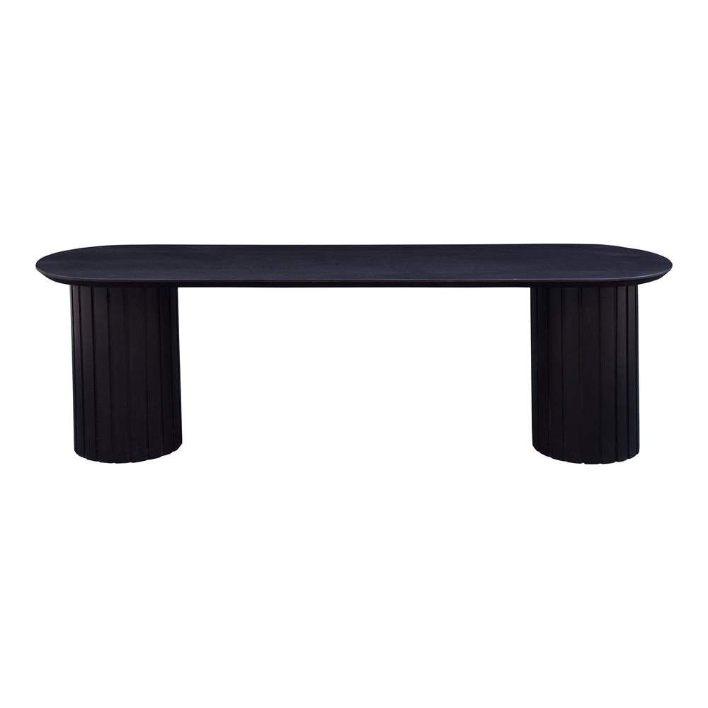 Moe's Home Povera Dining Bench – Elegant Acacia Wood Design With Unique Natural Grain For Modern Spaces Black Solid Acacia Wood Jd-1053-02-0