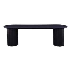 Moe's Home Povera Dining Bench – Elegant Acacia Wood Design With Unique Natural Grain For Modern Spaces Black Solid Acacia Wood Jd-1053-02-0