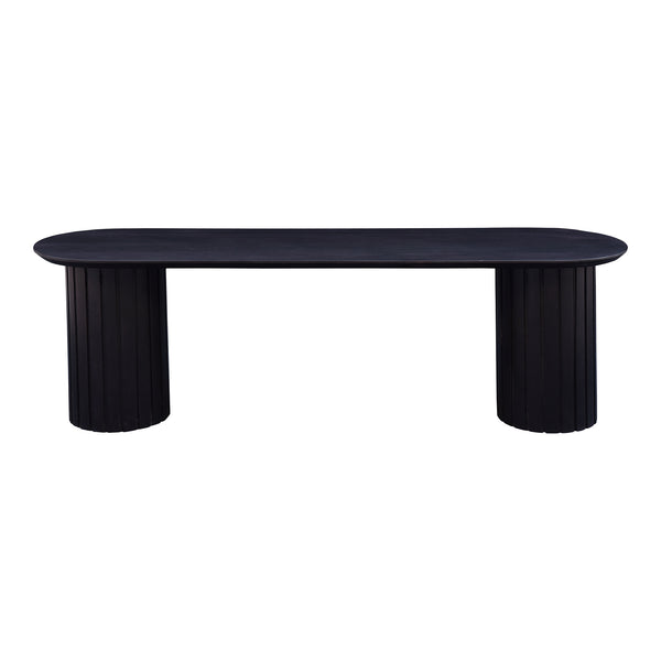 Moe's Home Povera Dining Bench – Elegant Acacia Wood Design With Unique Natural Grain For Modern Spaces Black Solid Acacia Wood Jd-1053-02-0