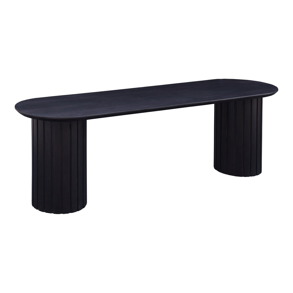 Moe's Home Povera Dining Bench – Elegant Acacia Wood Design With Unique Natural Grain For Modern Spaces Black Solid Acacia Wood Jd-1053-02-0
