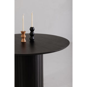 Moe's Home Povera Round Dining Table - Stunning Acacia Wood Design With Unique Ribbed Texture And Timeless Elegance Black Solid Acacia
Wood Jd-1059-02-0