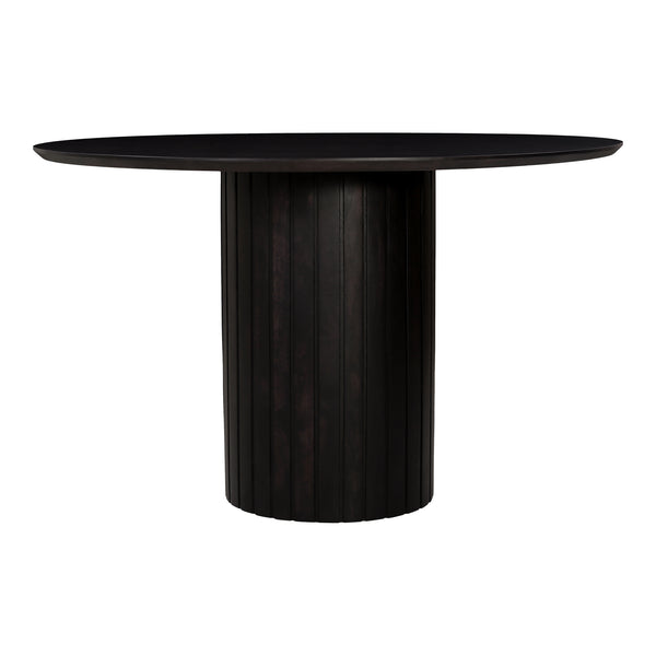 Moe's Home Povera Round Dining Table - Stunning Acacia Wood Design With Unique Ribbed Texture And Timeless Elegance Black Solid Acacia
Wood Jd-1059-02-0