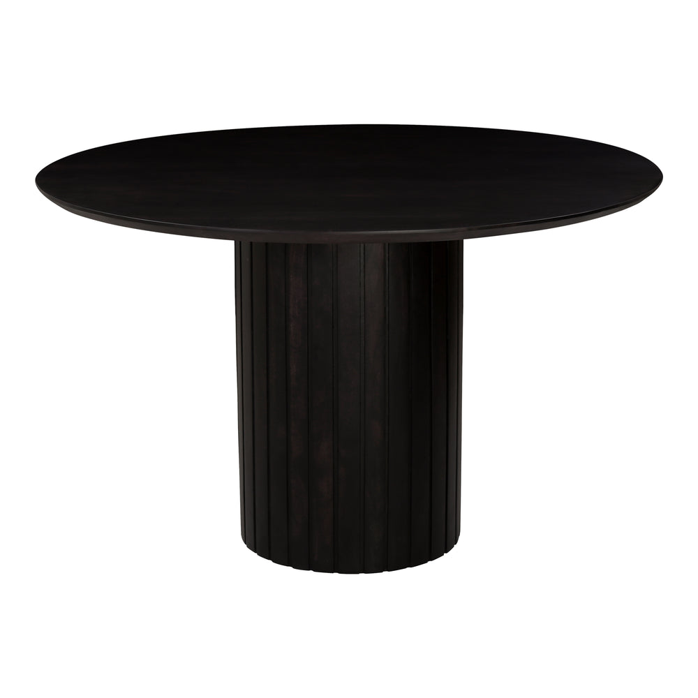 Moe's Home Povera Round Dining Table - Stunning Acacia Wood Design With Unique Ribbed Texture And Timeless Elegance Black Solid Acacia
Wood Jd-1059-02-0
