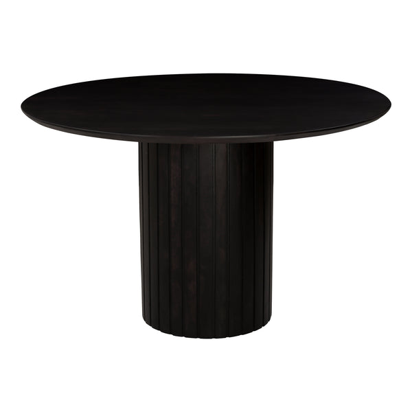 Moe's Home Povera Round Dining Table - Stunning Acacia Wood Design With Unique Ribbed Texture And Timeless Elegance Black Solid Acacia
Wood Jd-1059-02-0