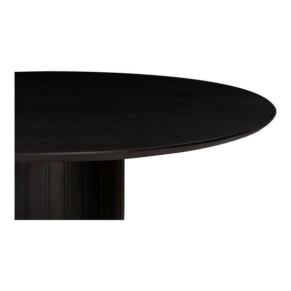 Moe's Home Povera Round Dining Table - Stunning Acacia Wood Design With Unique Ribbed Texture And Timeless Elegance Black Solid Acacia
Wood Jd-1059-02-0