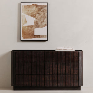 Moe's Home Povera 6-drawer Dresser - Elegant Oak Design With Soft Close Drawers For Stylish Bedroom Storage Black Solid Acacia Wood,Mdf
Back And Drawer Base Jd-1062-02