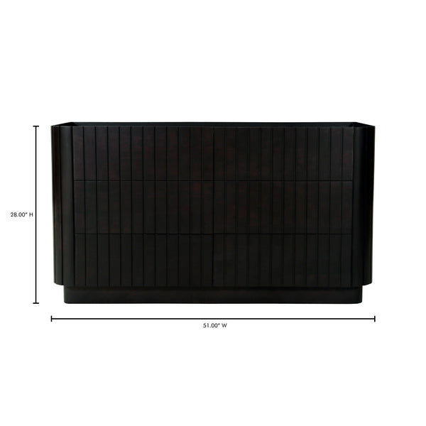 Moe's Home Povera 6-drawer Dresser - Elegant Oak Design With Soft Close Drawers For Stylish Bedroom Storage Black Solid Acacia Wood,Mdf
Back And Drawer Base Jd-1062-02