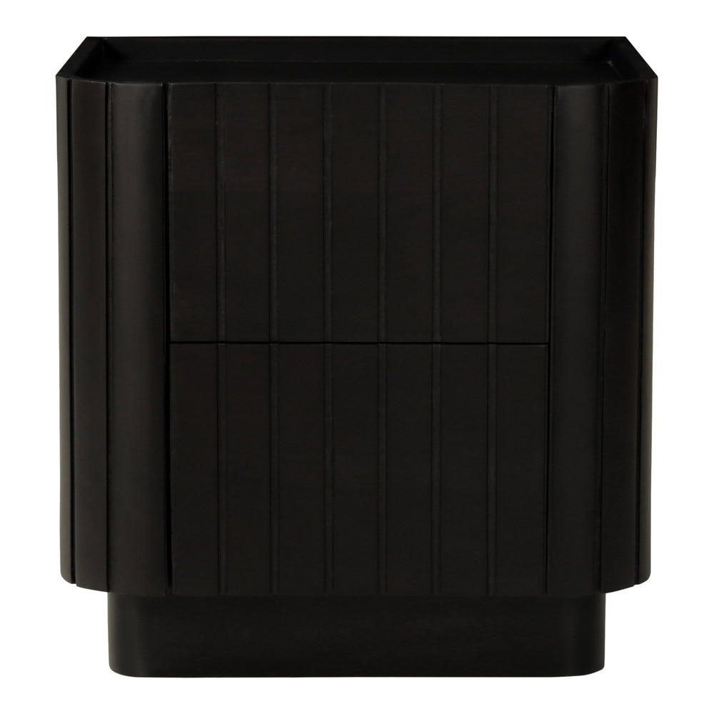 Moe's Home Povera Nightstand With Ample Storage, Soft Close Drawers, And Elegant Acacia Wood Texture Design Black Solid Acacia Wood,Mdf
Back And Drawer Base Jd-1064-02