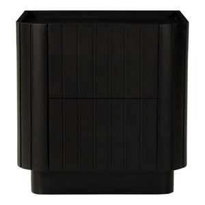 Moe's Home Povera Nightstand With Ample Storage, Soft Close Drawers, And Elegant Acacia Wood Texture Design Black Solid Acacia Wood,Mdf
Back And Drawer Base Jd-1064-02