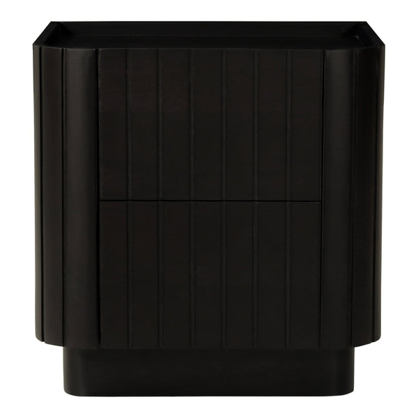 Moe's Home Povera Nightstand With Ample Storage, Soft Close Drawers, And Elegant Acacia Wood Texture Design Black Solid Acacia Wood,Mdf
Back And Drawer Base Jd-1064-02