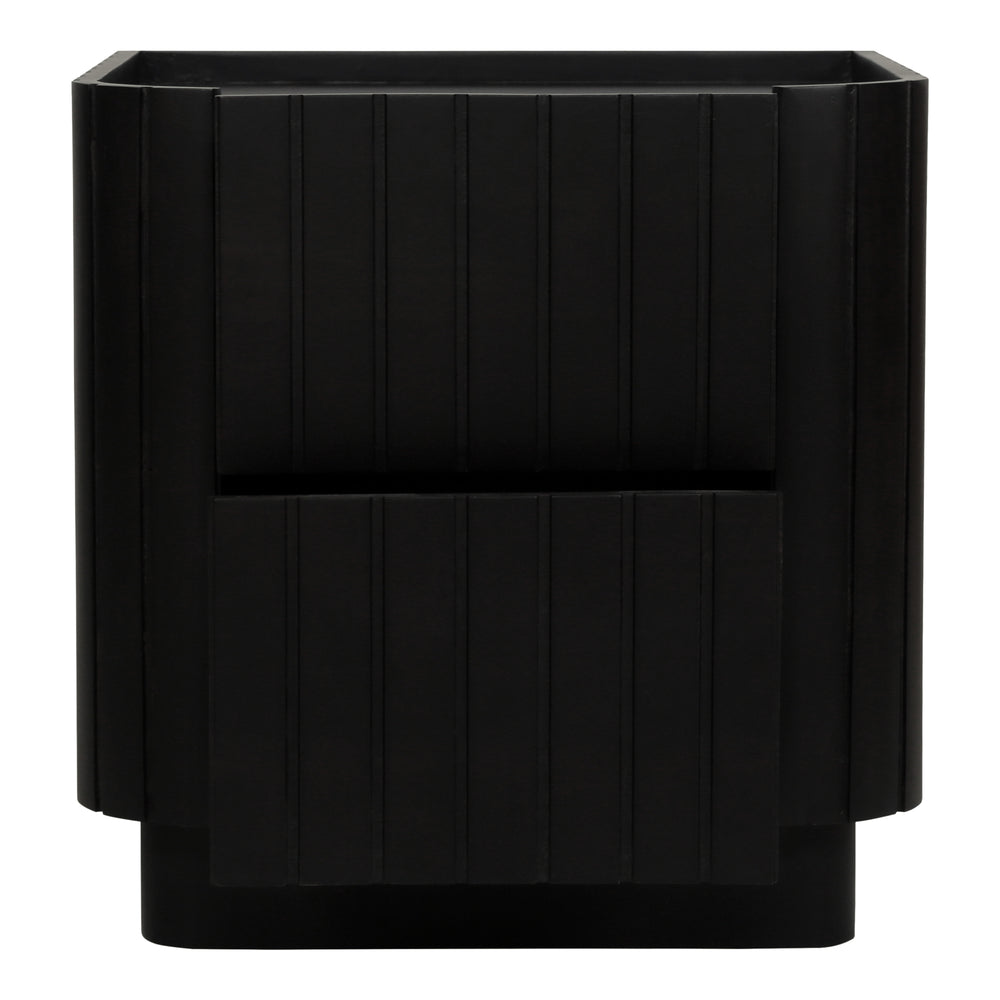 Moe's Home Povera Nightstand With Ample Storage, Soft Close Drawers, And Elegant Acacia Wood Texture Design Black Solid Acacia Wood,Mdf
Back And Drawer Base Jd-1064-02
