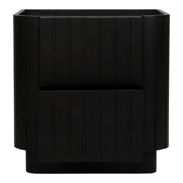 Moe's Home Povera Nightstand With Ample Storage, Soft Close Drawers, And Elegant Acacia Wood Texture Design Black Solid Acacia Wood,Mdf
Back And Drawer Base Jd-1064-02